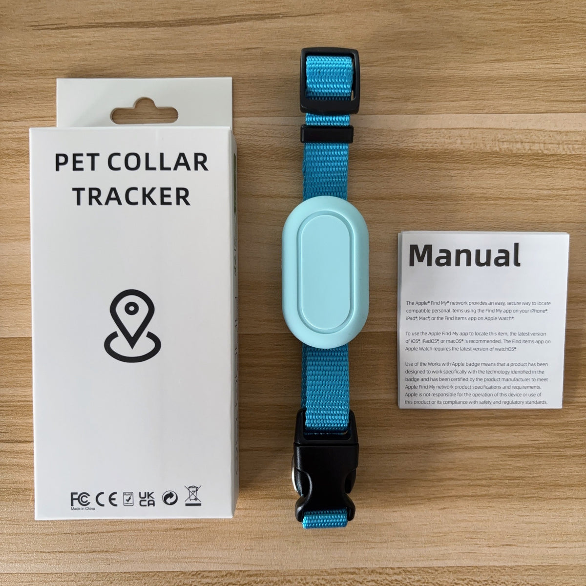 Mini Bluetooth Pet Tracker with Alarm, Anti-Lost Collar Locator