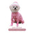 Small dog in a sky blue full cover four leg raincoat