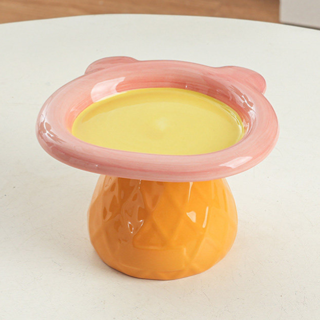 Ceramic Pet Food Bowl with Anti-Spill Design