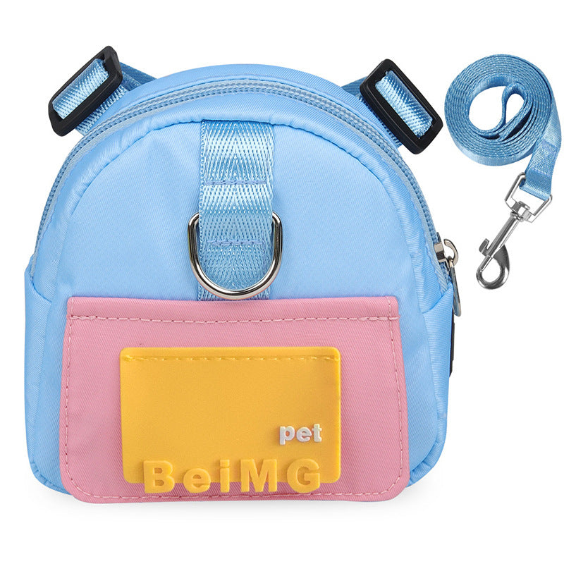 Dog backpack harness with matching lead, ideal for walks and days out