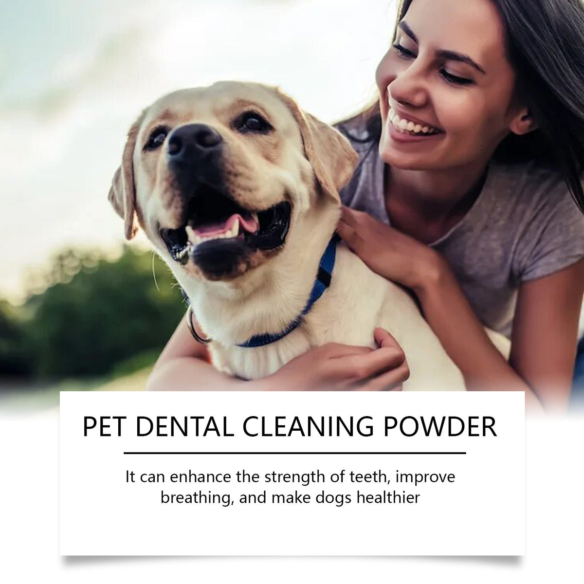 Pet Dental Cleaning Powder with Measuring Spoon, Fresh Breath