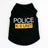 Lightweight printed dog vest T-shirt in polyester in Black Skull Print, in a home setting
