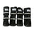 Waterproof high cuff dog boots in black, blue and red
