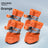 Anti-slip waterproof dog shoes with reflective strips in Yellow, front view