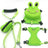 Cartoon frog and duck dog backpack, available from Pet Royale UK