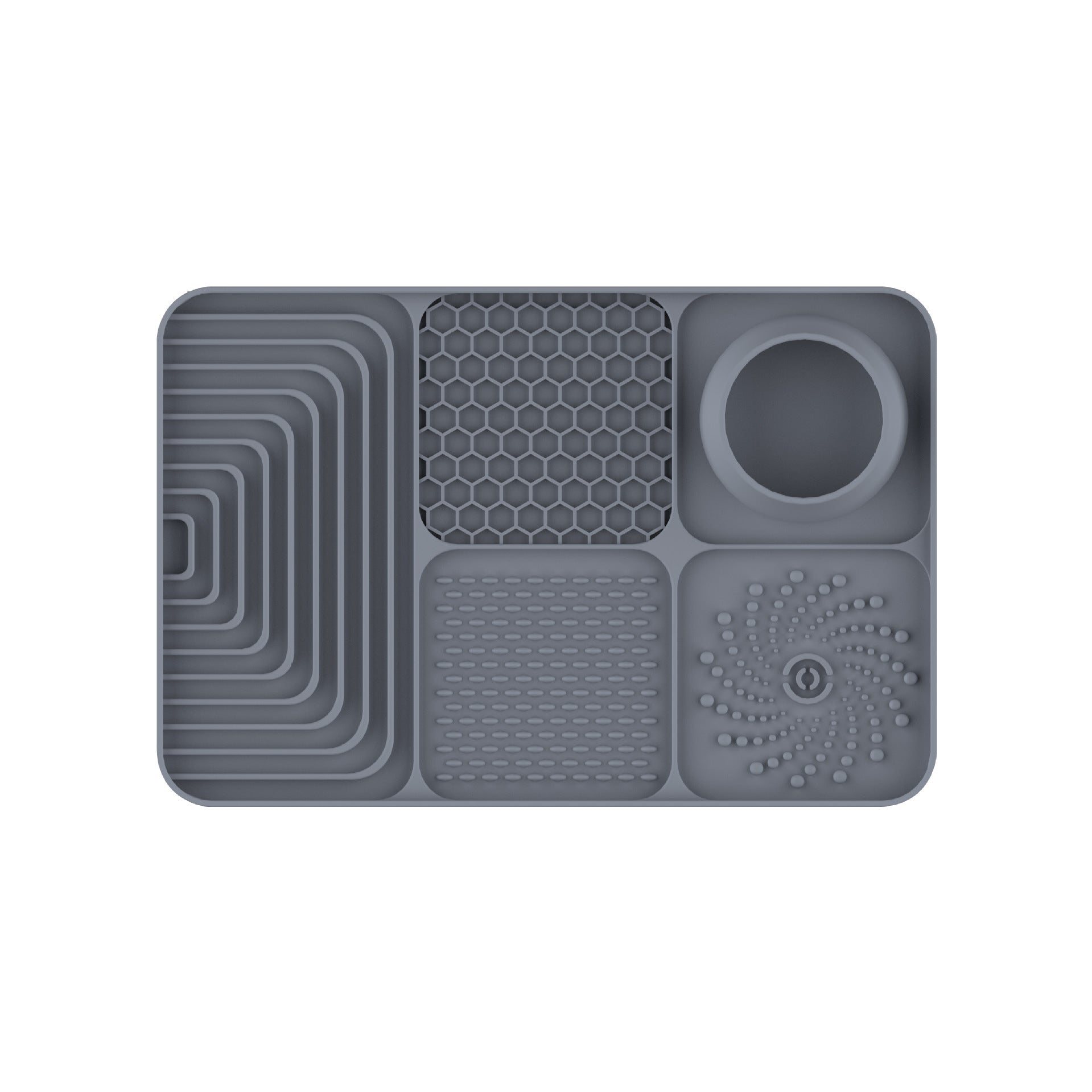 Silicone Pet Lick Mat Slow Feeder Tray with Suction Cup Non-Slip Base for Cats and Dogs