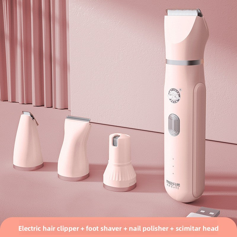 Cordless Dog Clipper Kit with 4 Heads and Nail Grinder, USB