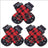 Anti-slip cotton dog socks pack of four with paw print, product image 9