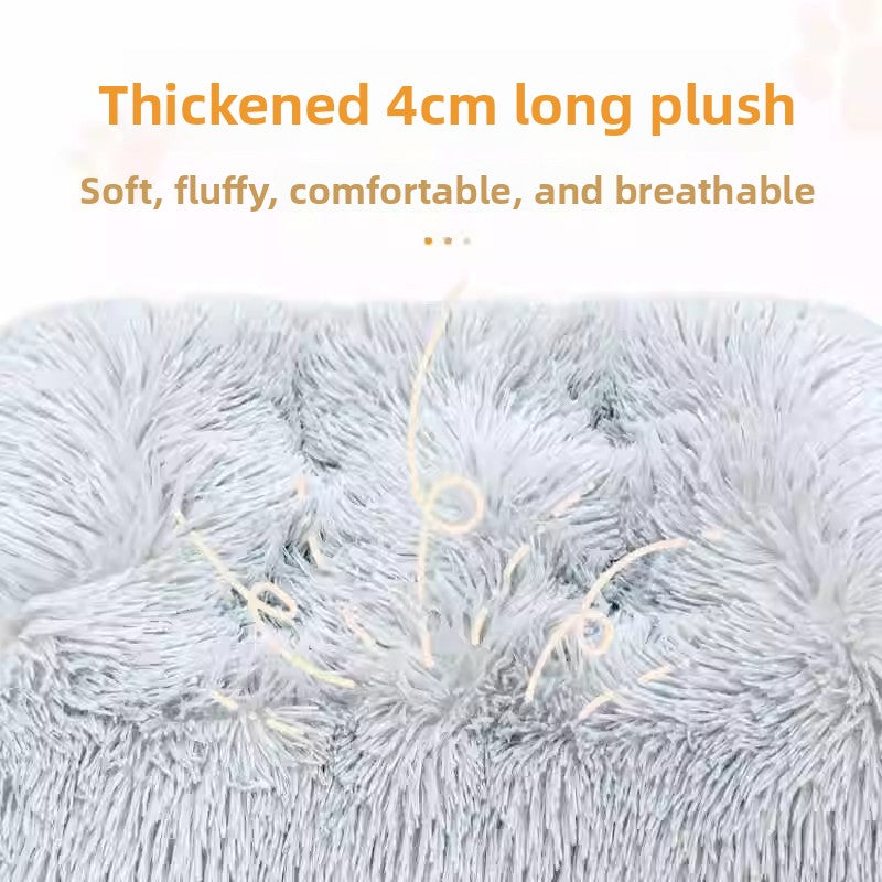 Thick Plush Cat Nest and Dog Sleeping Mat for Winter