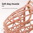 Light pink breathable plastic basket dog muzzle with adjustable straps, product image 3