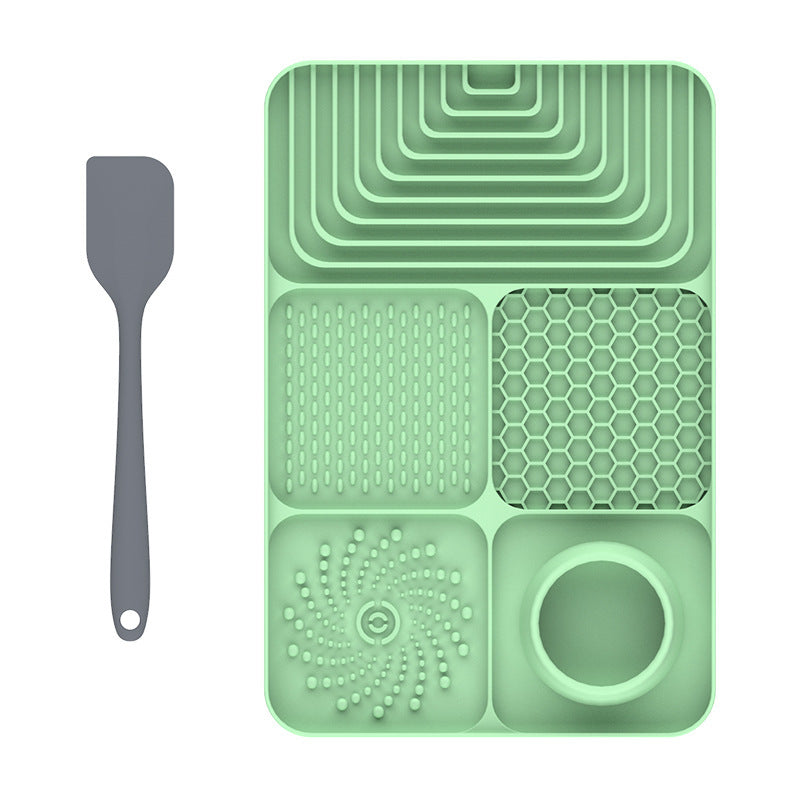 Silicone Pet Lick Mat Slow Feeder Tray with Suction Cup Non-Slip Base for Cats and Dogs