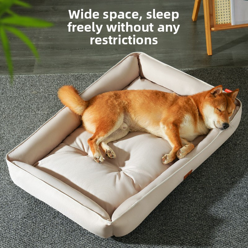 Waterproof Oxford dog bed with raised edges and soft base, photo 2