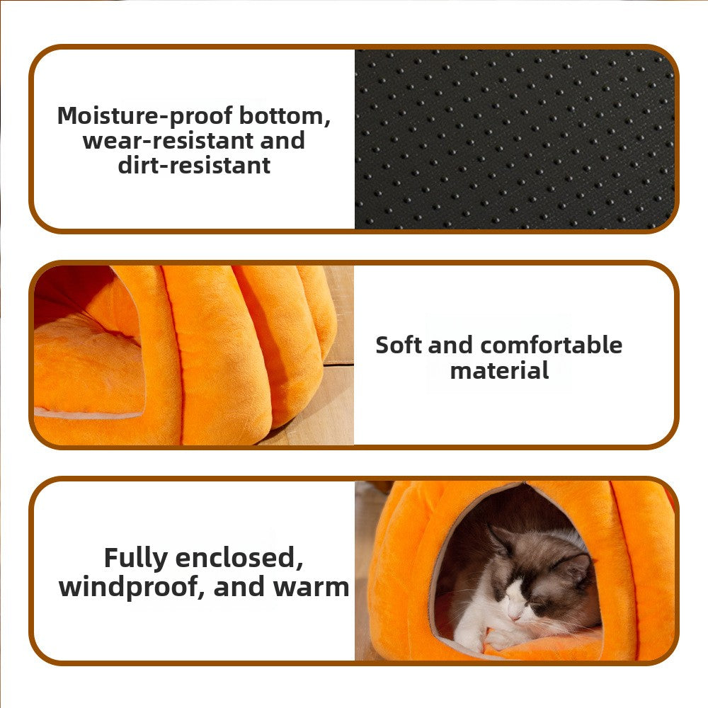 Semi-enclosed cloth kennel bed for cats and small dogs, product image 4