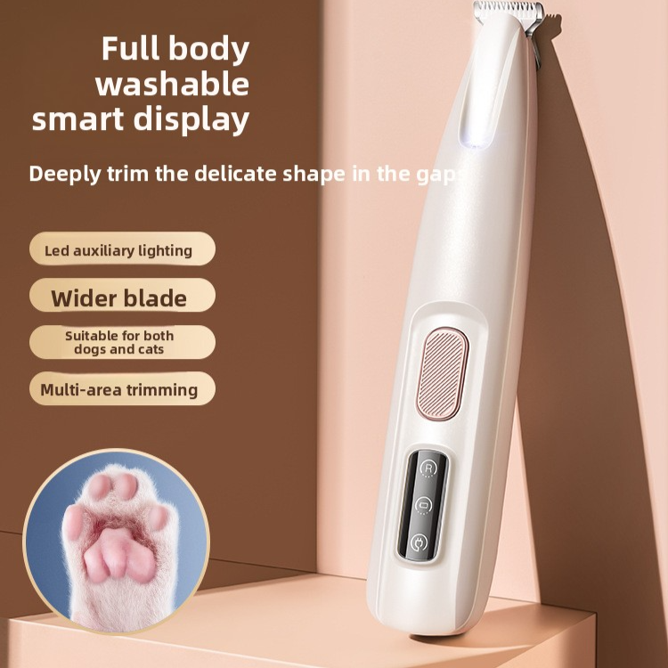Lightweight Dog Hair Clipper with LED Light and 90 Minute Runtime