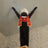 Red robe and tall hat Halloween costume for pets