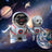 Astronaut space suit costume for dogs and cats, in Silver Space Suit, image 1