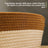 Hand woven round cotton and linen pet nest in grey, view 3