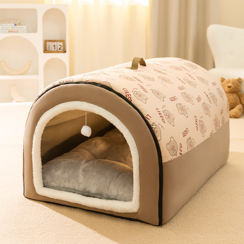 Polar fleece pet house with removable cover for dogs and cats, photo 7