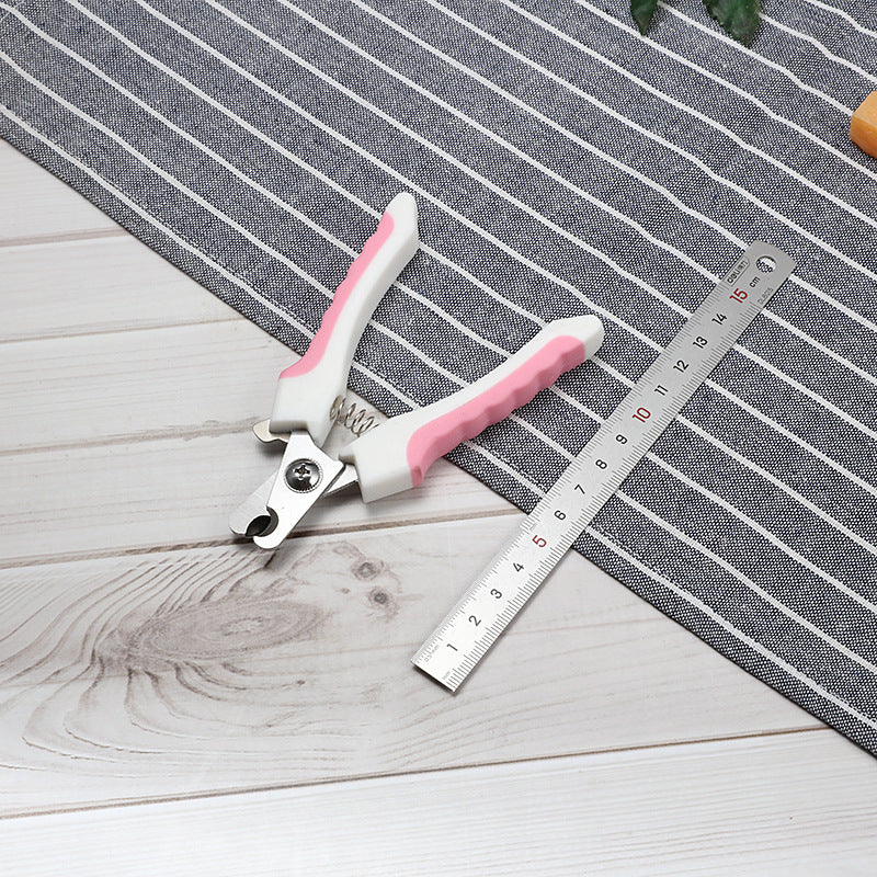 Stainless Steel Pet Nail Clippers with Wave or Curved Handle