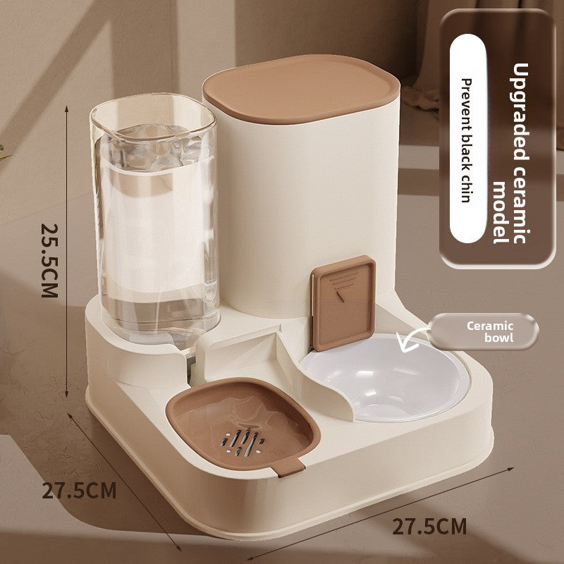 Automatic Cat Dog Food Water Feeder Bowl Ceramic