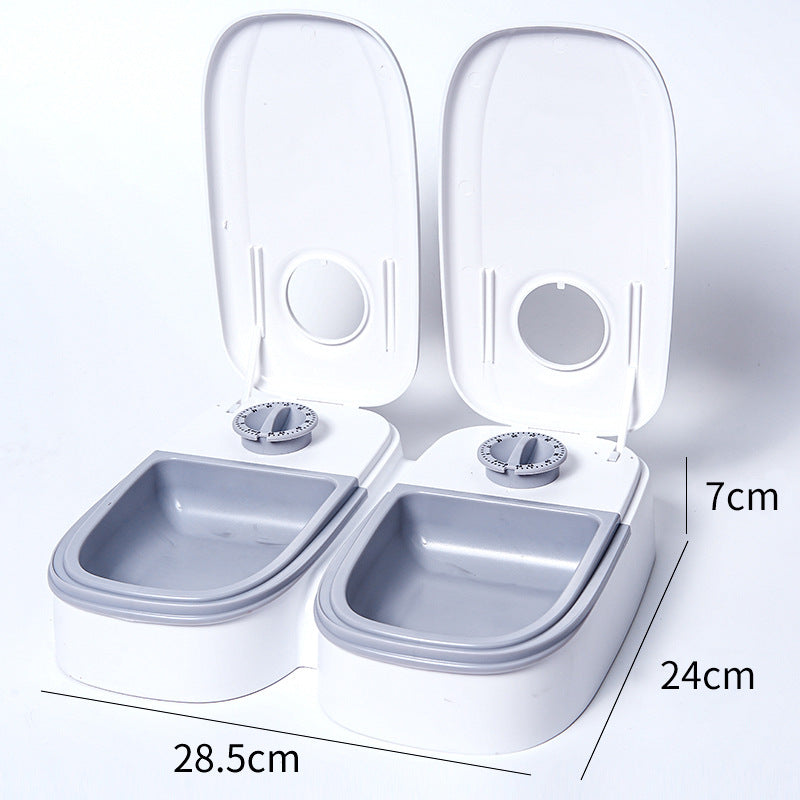 Smart Automatic Pet Feeder with Timed Single or Double Meal Dispensing and Ice Pack Option