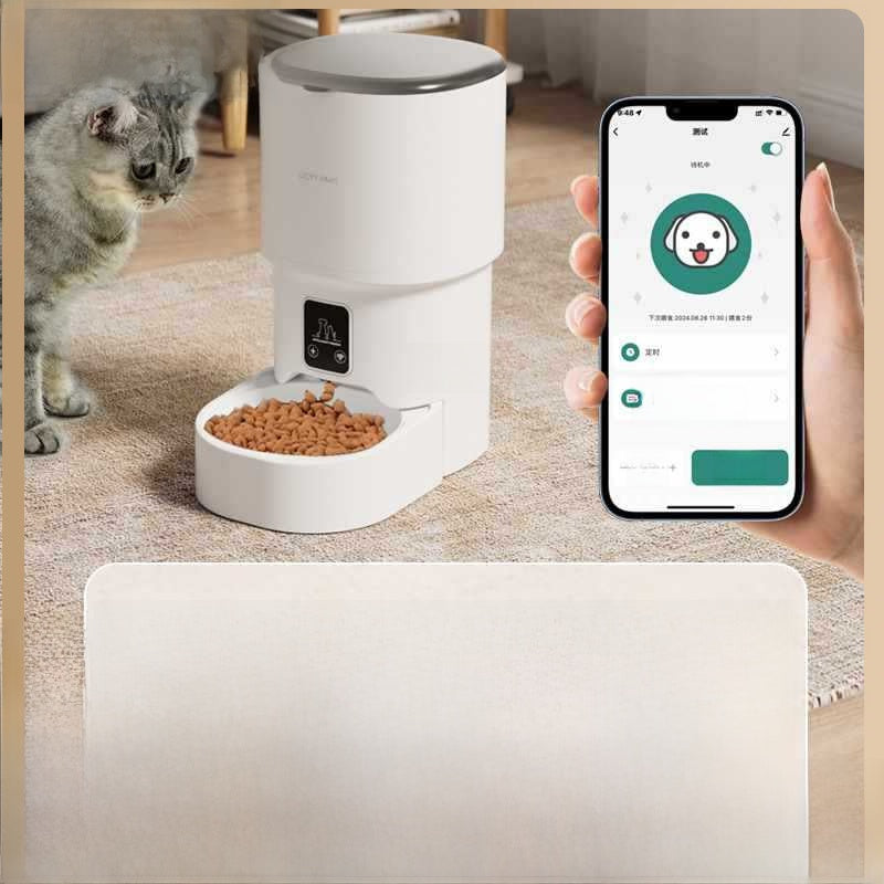 Automatic Pet Feeder 4L with Timed Feeding and Optional App Control for Cats and Dogs