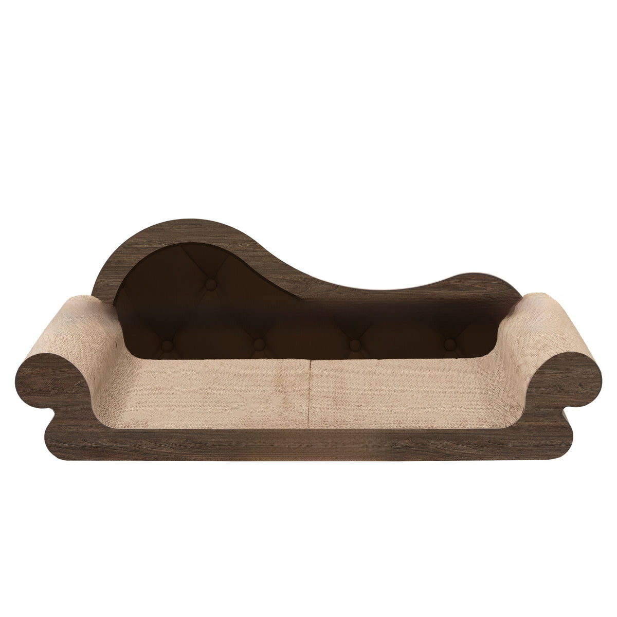 Extra large sofa style corrugated cat scratching lounger, view 5