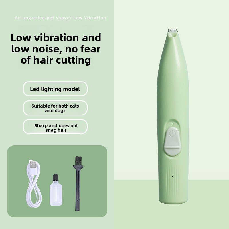 Paw Pad Hair Trimmer for Pets, Cordless with LED Light