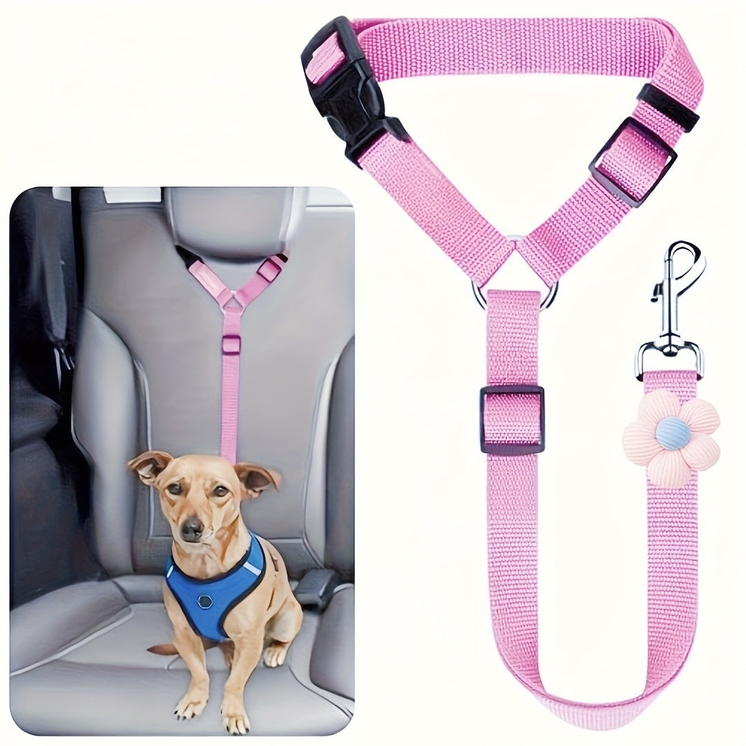 Elastic dog car headrest lead in nylon webbing, product image 9