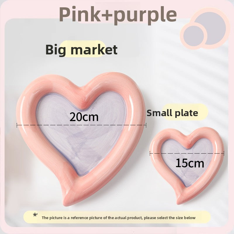 Shallow ceramic pet food plate with cute bear design in blue and pink, view 43