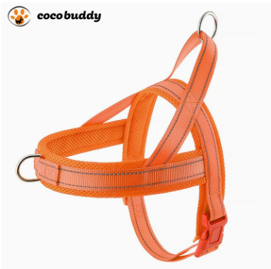 Tactical dog harness with matching reflective lead in black