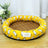 Round straw mat cooling pet nest with cat print, product image 17