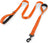 Double layer nylon dog lead with reflective stitching in red