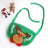 Christmas pet bib and hat for dogs and cats, showing size and shape