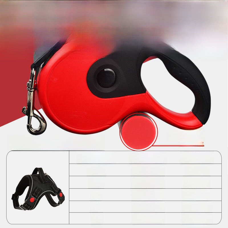 Retractable dog lead with one-touch brake and harness, product image 66