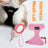Black breathable mesh cat vest harness with lead