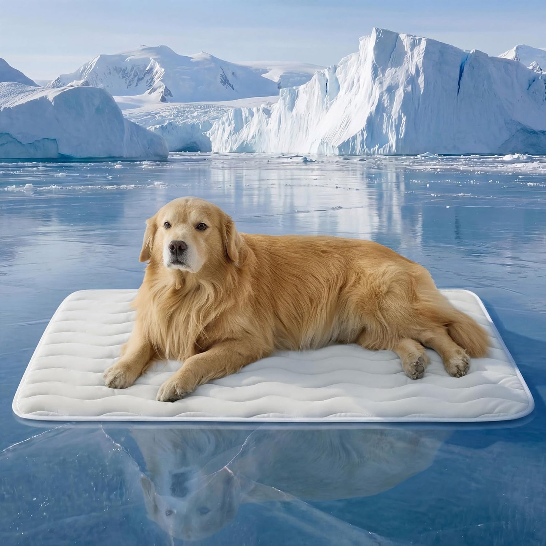Blue breathable pet cooling pad for cats and dogs, photo 4