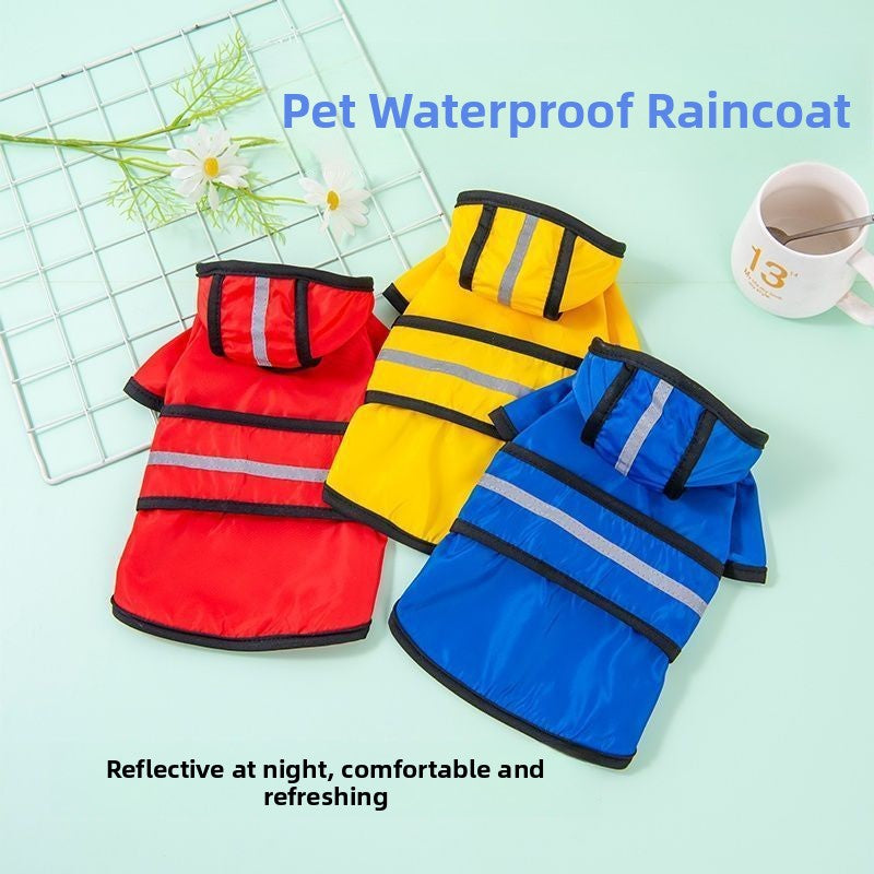 Four leg waterproof dog raincoat, available in 3 colours, sizes Small to 4XL, image 3