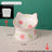 Ceramic Elevated Pet Bowl with Anti-Spill Slanted Opening and Double Ears in Cute Designs