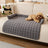Dark grey twist plush mat for dogs and cats