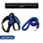 Nylon dog harness with thick eight strand rope lead in red