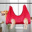 Pet grooming hammock for cats and small dogs in Blue, showing size and shape