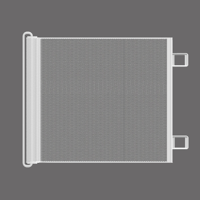 Retractable mesh pet gate for doorways in Auto-rebound Gate Barrier, size 110 x 78cm White