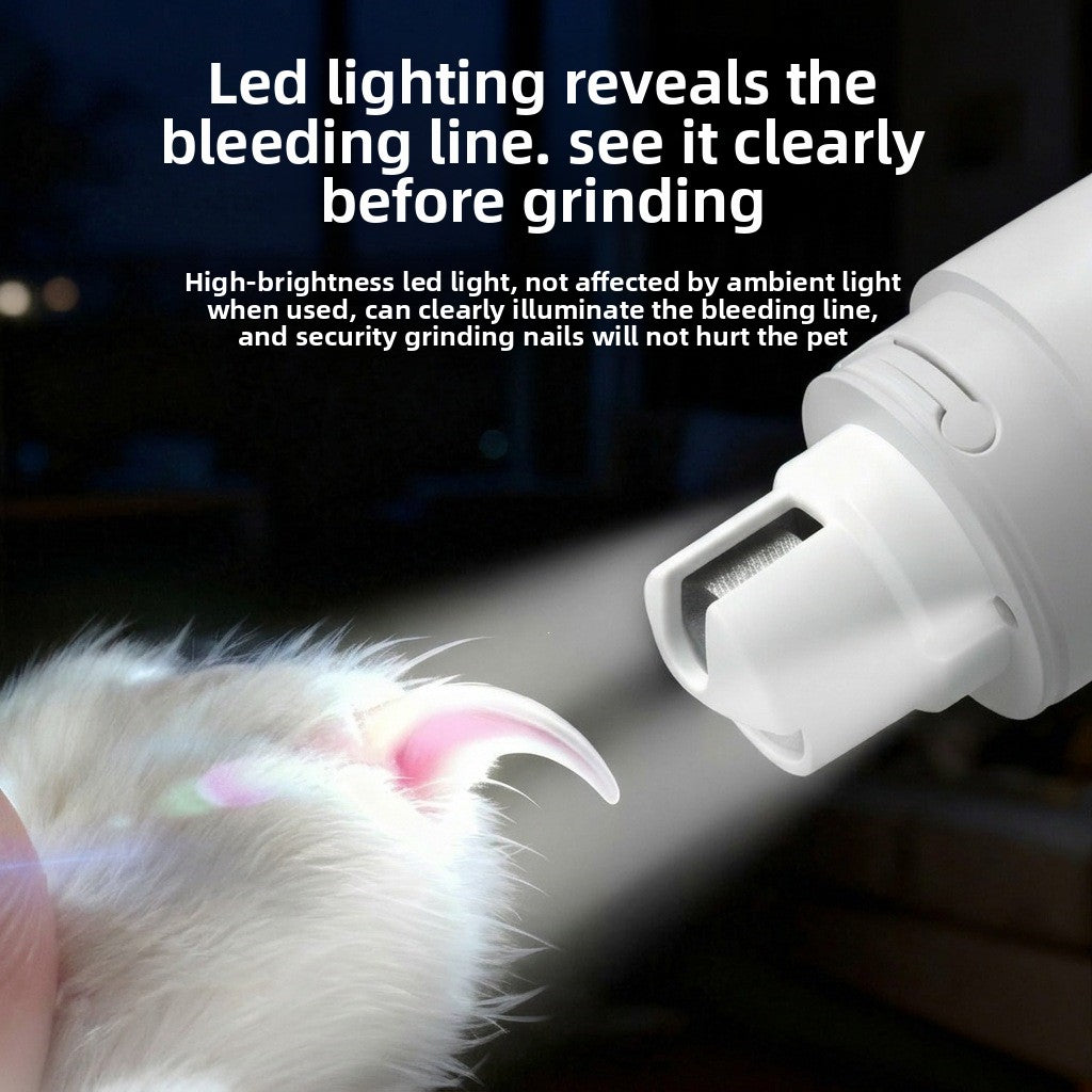 Battery Powered Pet Nail Grinder with Spare Grinding Heads