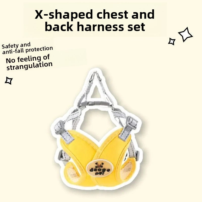 Reflective vest harness with lead option, 4 sizes available