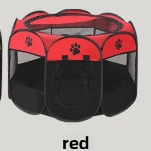 Paw print pop-up pet tent with breathable mesh windows, product image 27
