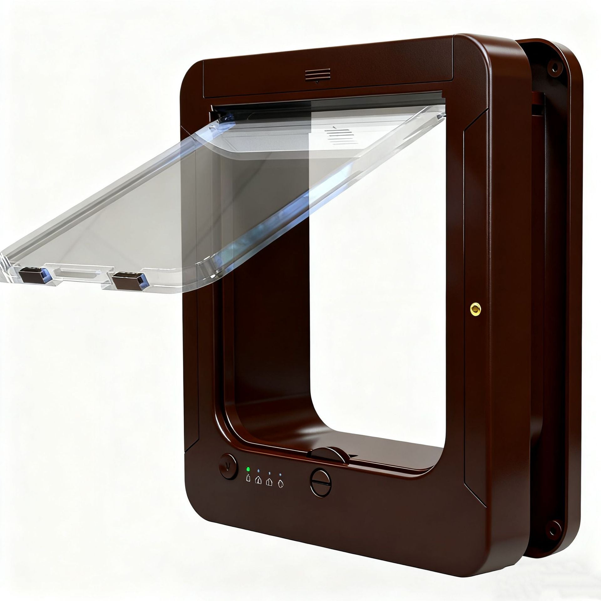 White sensor cat flap with tag keys and collars for selective entry, photo 6