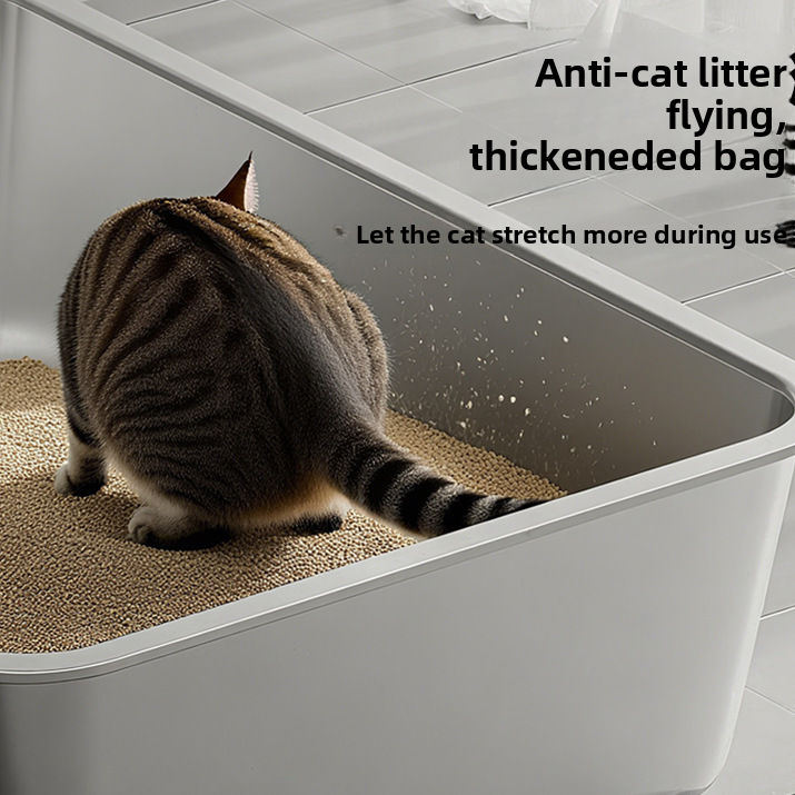 Open Stainless Steel Cat Litter Box, Low Entry for Kittens and Cats