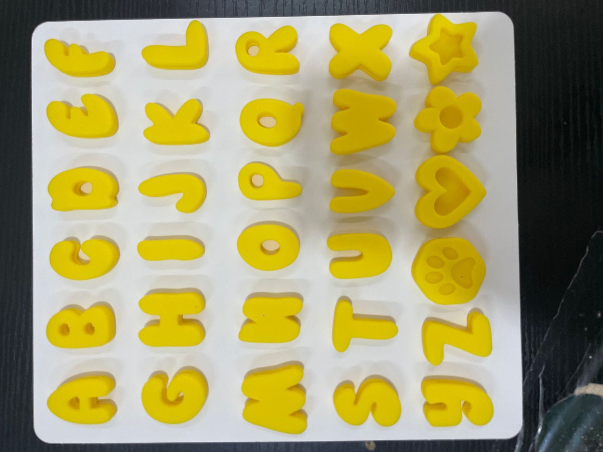 Silicone letter slides for pet collars, ideal for collar personalisation