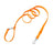Silicone pet collar with alphabet letters in Orange Collar, in use with a pet